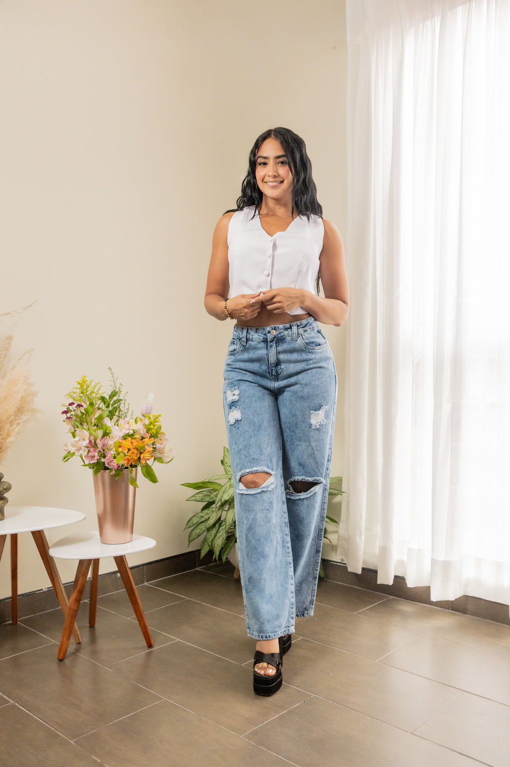 Jean Straight Leg Mujer