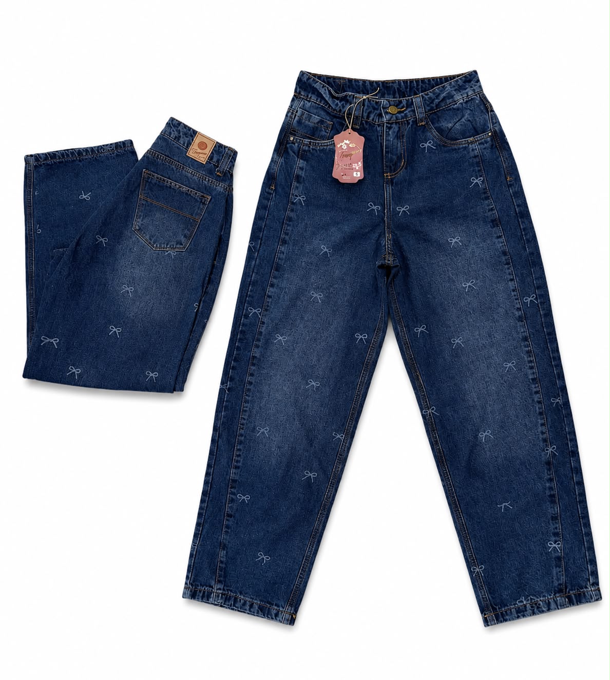 Jean Mom Fit Moños